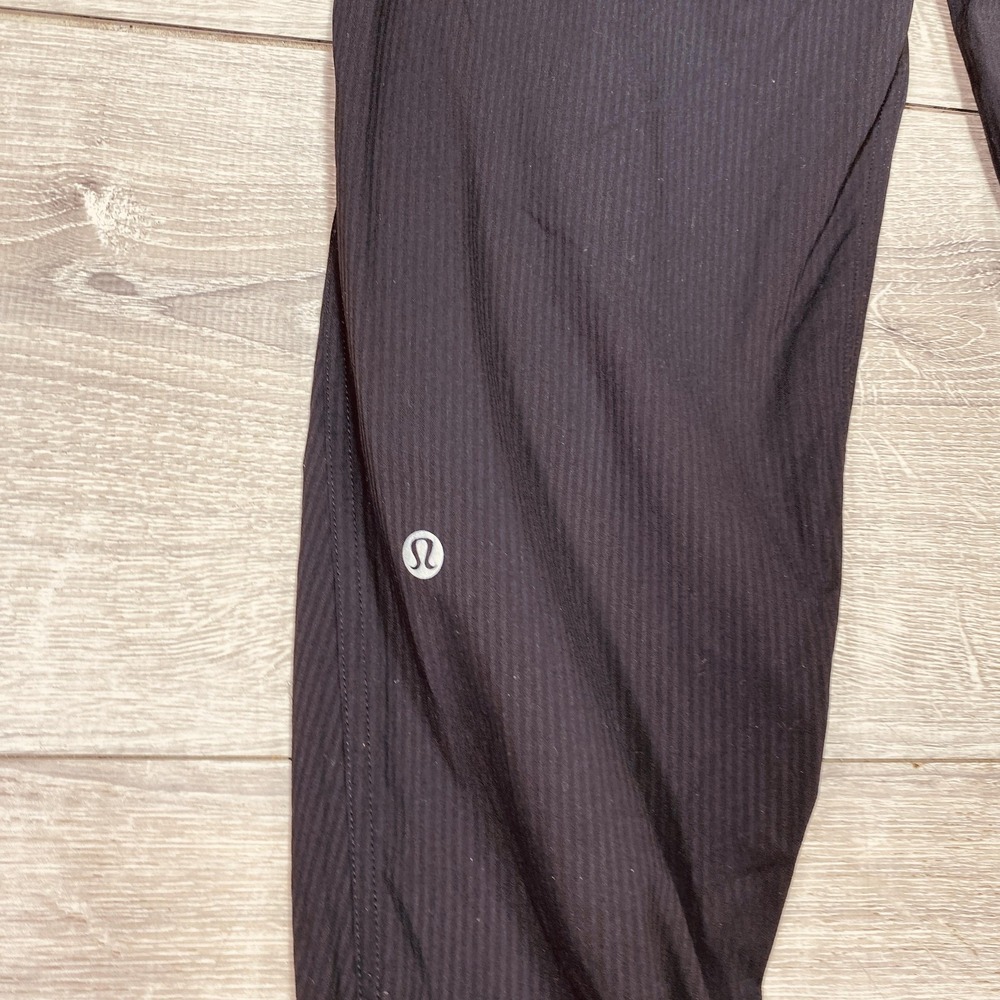 Lululemon‎ Pants Womens 4 Black Jogger Ribbed Waist Cuffed Drawstring LW5ENMS - Picture 3 of 10